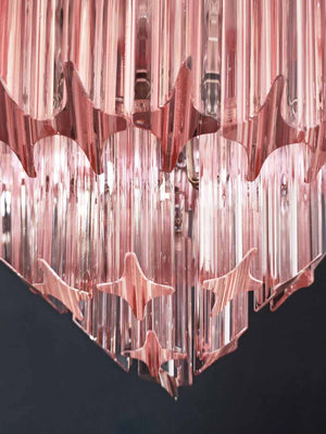 Murano Chandelier – 112 prisms – Pink - Zonesus