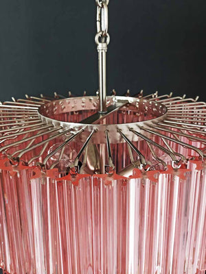 Murano Chandelier – 112 prisms – Pink - Zonesus