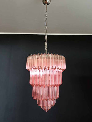 Murano Chandelier – 112 prisms – Pink - Zonesus