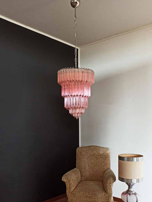 Murano Chandelier – 112 prisms – Pink - Zonesus