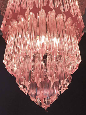 Murano Chandelier – 112 prisms – Pink - Zonesus