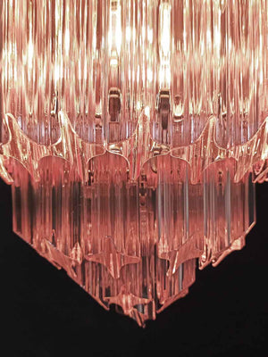 Murano Chandelier – 112 prisms – Pink - Zonesus