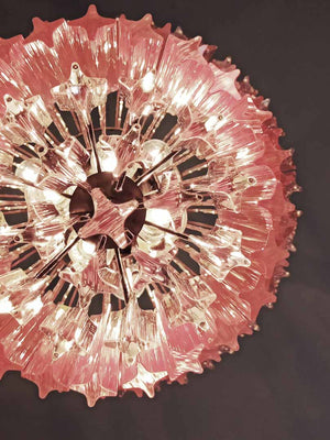 Murano Chandelier – 112 prisms – Pink - Zonesus