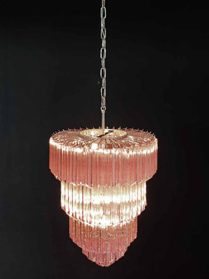 Murano Chandelier – 112 prisms – Pink - Zonesus
