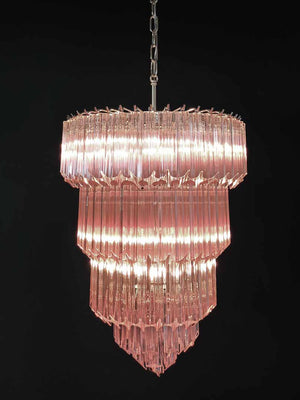 Murano Chandelier – 112 prisms – Pink - Zonesus