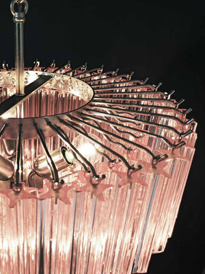 Murano Chandelier – 112 prisms – Pink - Zonesus