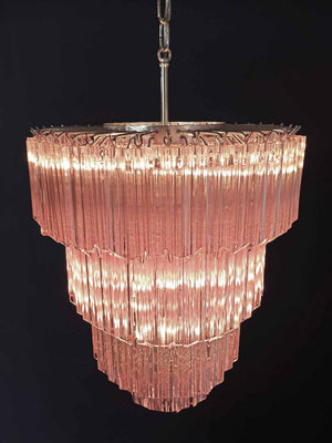 Murano Chandelier – 112 prisms – Pink - Zonesus