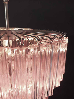 Murano Chandelier – 112 prisms – Pink - Zonesus