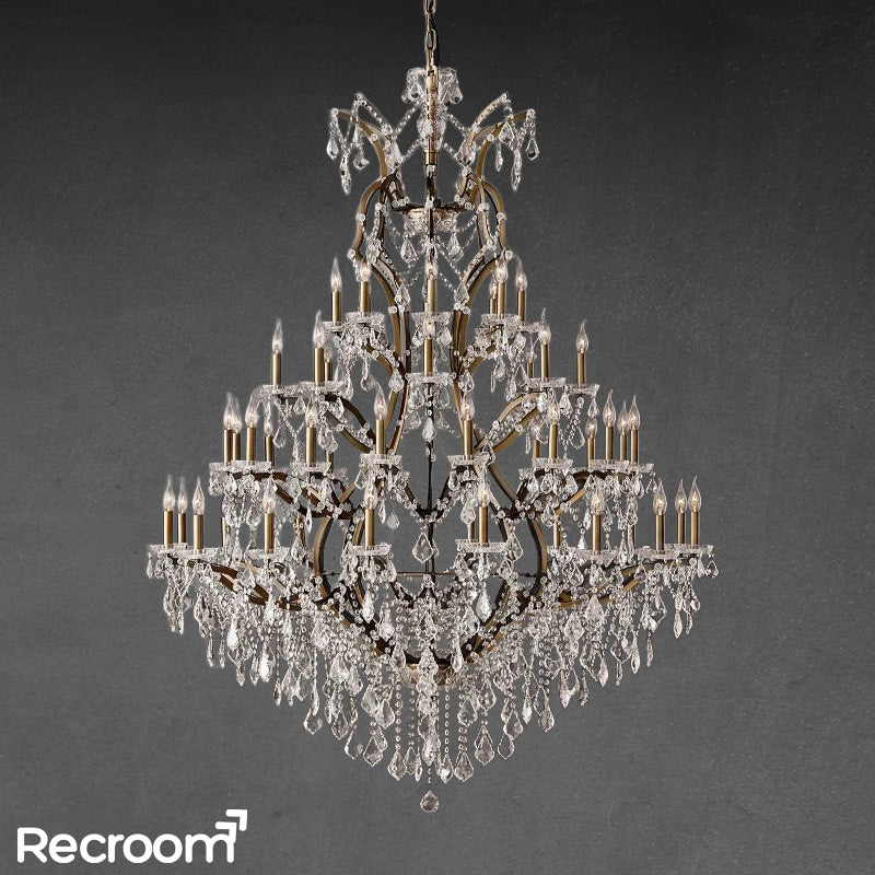 Rococonut Crystal Outdoor Chandelier 60” - Zonesus