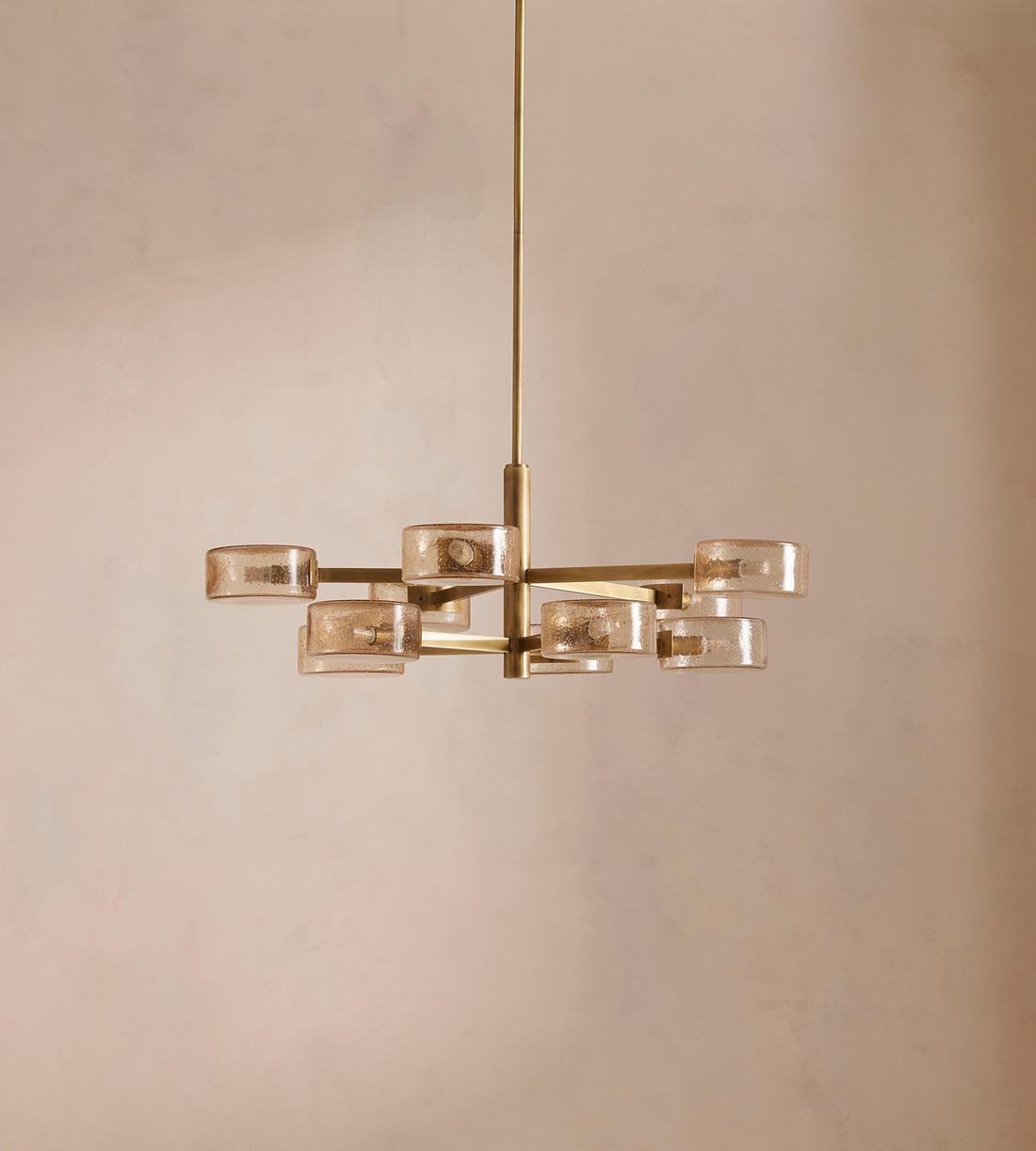 Laurel Glass Chandelier 31.5"W
