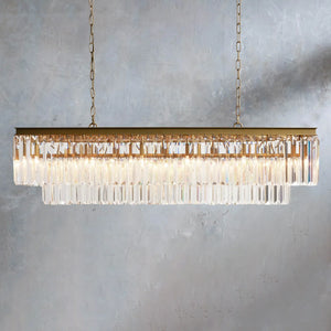 Leyland Tiered Rectangular Chandelier - Zonesus