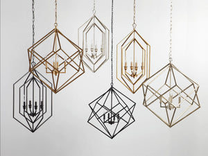 Geode 30" Chandelier in Silver - Zonesus