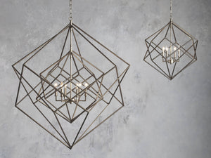 Geode 30" Chandelier in Silver - Zonesus