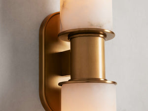 Harlin 2-Light Wall Sconce in Alabaster - Zonesus