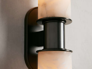 Harlin 2-Light Wall Sconce in Alabaster - Zonesus