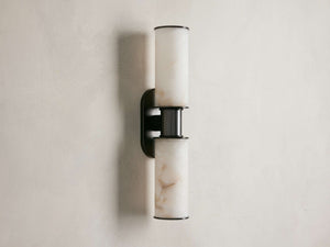 Harlin 2-Light Wall Sconce in Alabaster - Zonesus
