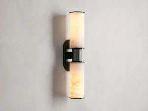 Harlin 2-Light Wall Sconce in Alabaster - Zonesus