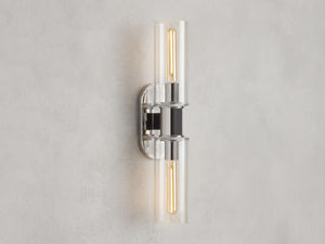 Harlin 2-Light Wall Sconce in Clear - Zonesus