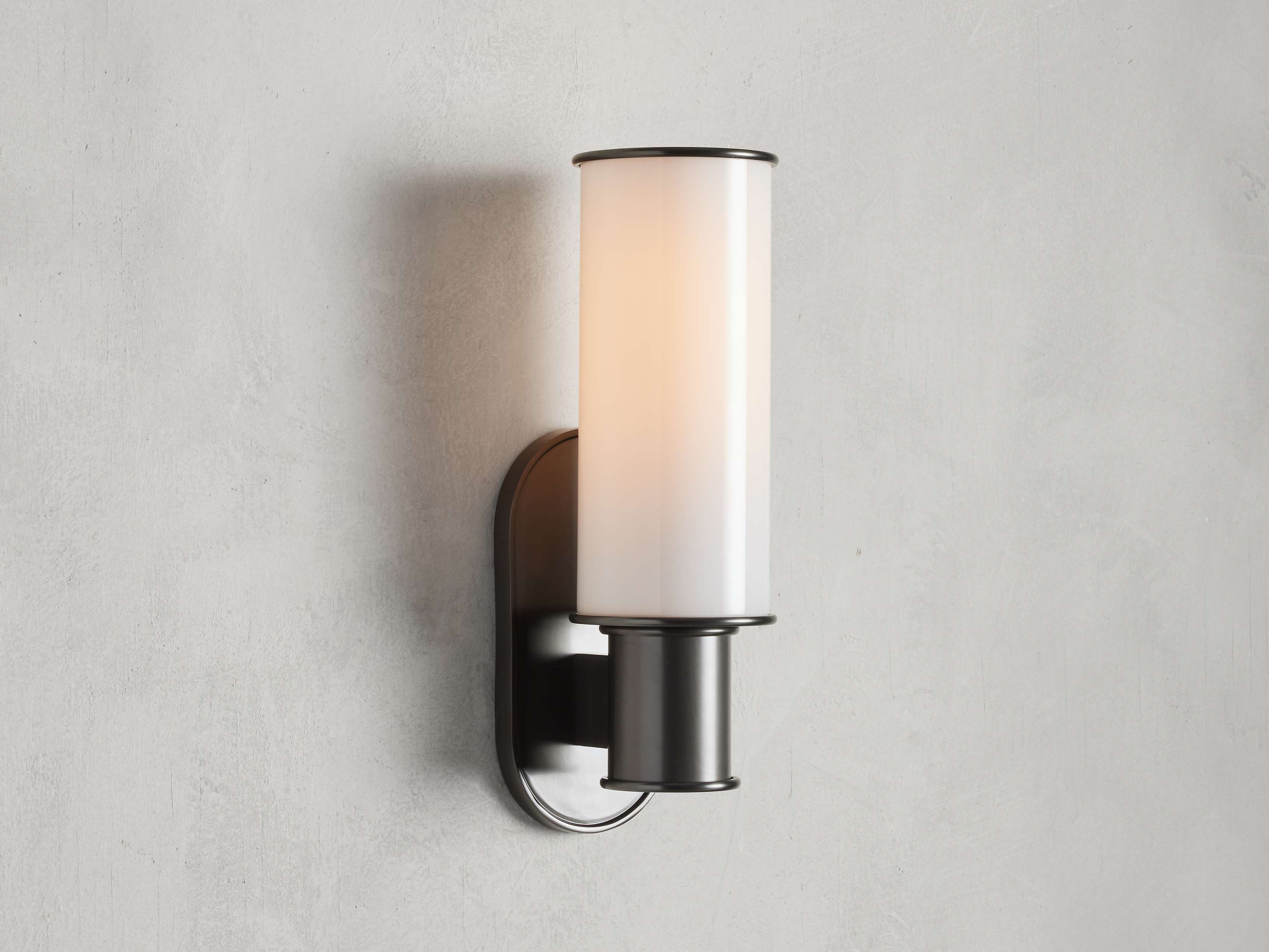 Harlin Bronze Wall Sconce in Milk - Zonesus