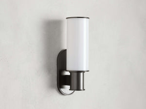 Harlin Bronze Wall Sconce in Milk - Zonesus