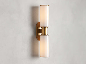 Harlin 2-Light Wall Sconce in Milk - Zonesus
