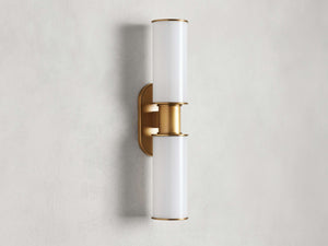 Harlin 2-Light Wall Sconce in Milk - Zonesus