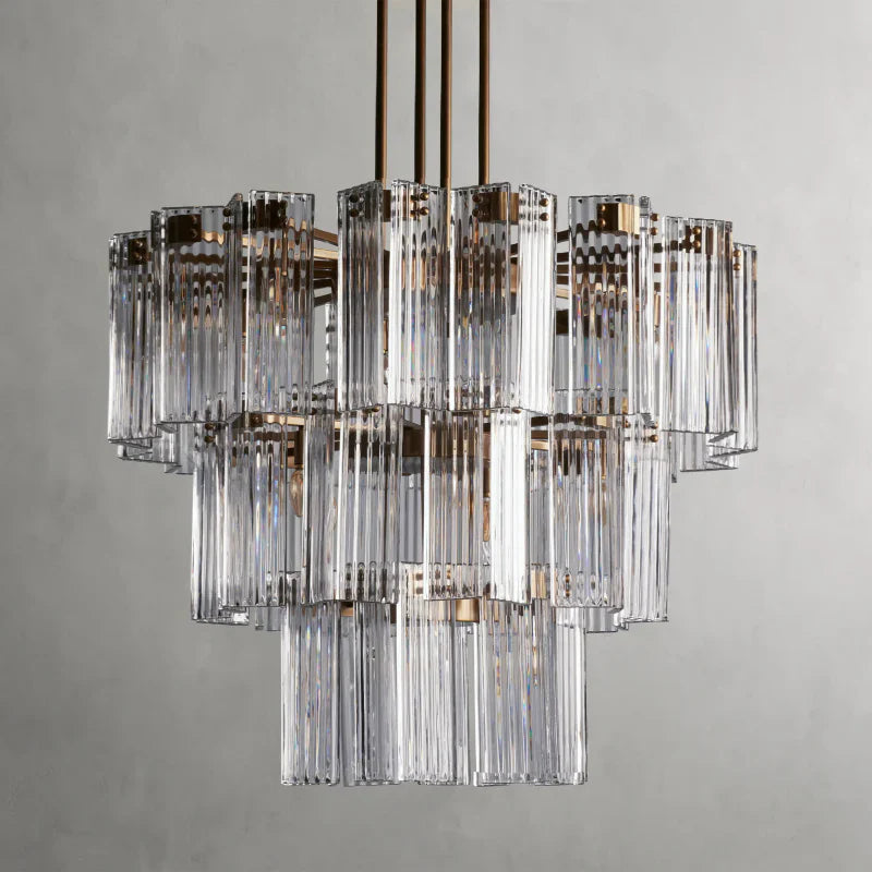 Delsie Round Art Glass Chandelier 38" 48" 60"D - Zonesus