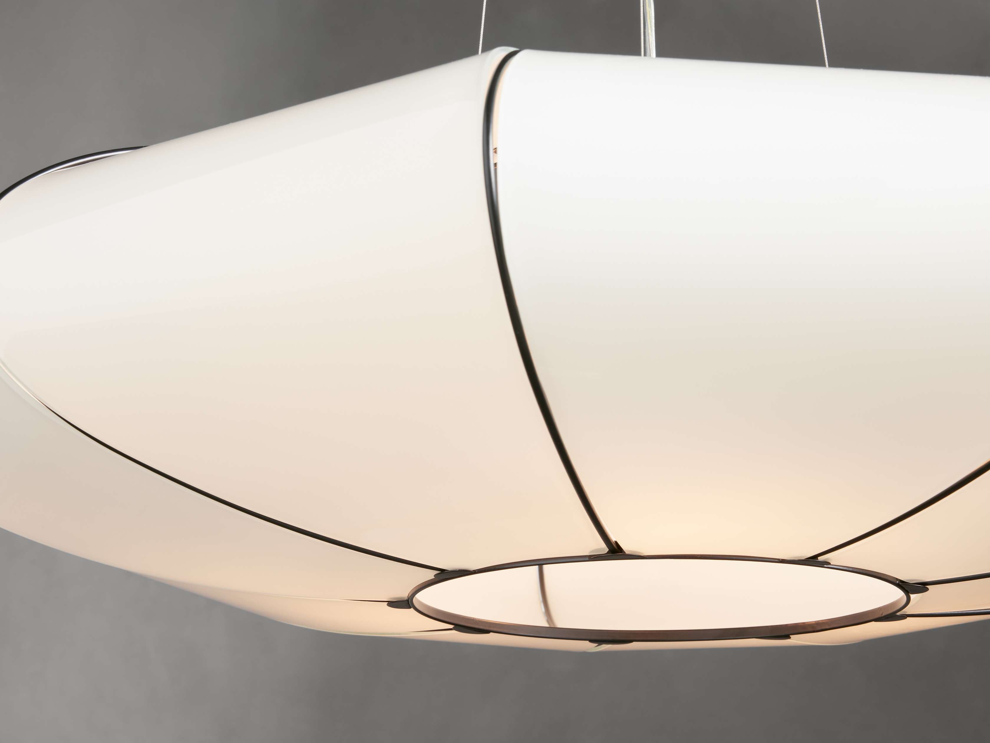 Nuvola White Milk Glass Chandelier 30''D - Zonesus