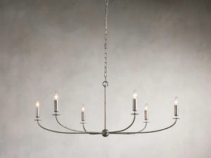 Arnett Round Chandelier in Silver - Zonesus