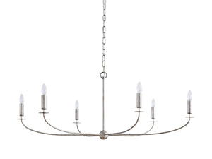 Arnett Round Chandelier in Silver - Zonesus