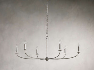 Arnett Round Chandelier in Silver - Zonesus