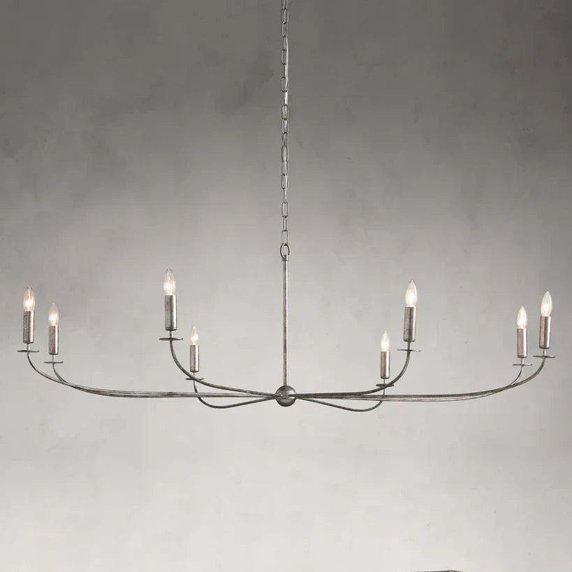 Arnett Round Chandelier in Silver - Zonesus