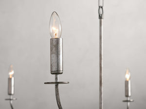 Arnett Round Chandelier in Silver - Zonesus