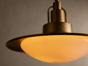 Argent Opal Glass Dome Pendant 14'' 24''D - Zonesus