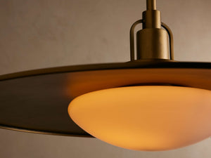 Argent Opal Glass Dome Pendant 14'' 24''D - Zonesus