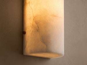 Chayla Alabaster Stone Sconce 12'' 18''H - Zonesus