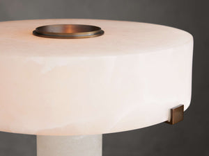 Chayla Alabaster Stone Table Lamp 13'' 19'' - Zonesus