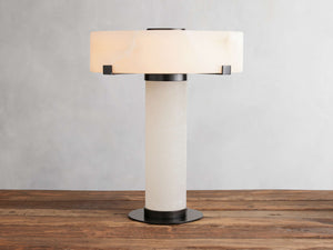 Chayla Alabaster Stone Table Lamp 13'' 19'' - Zonesus
