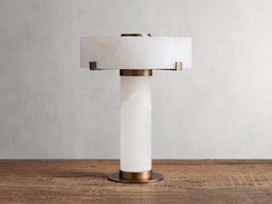Chayla Alabaster Stone Table Lamp 13'' 19'' - Zonesus