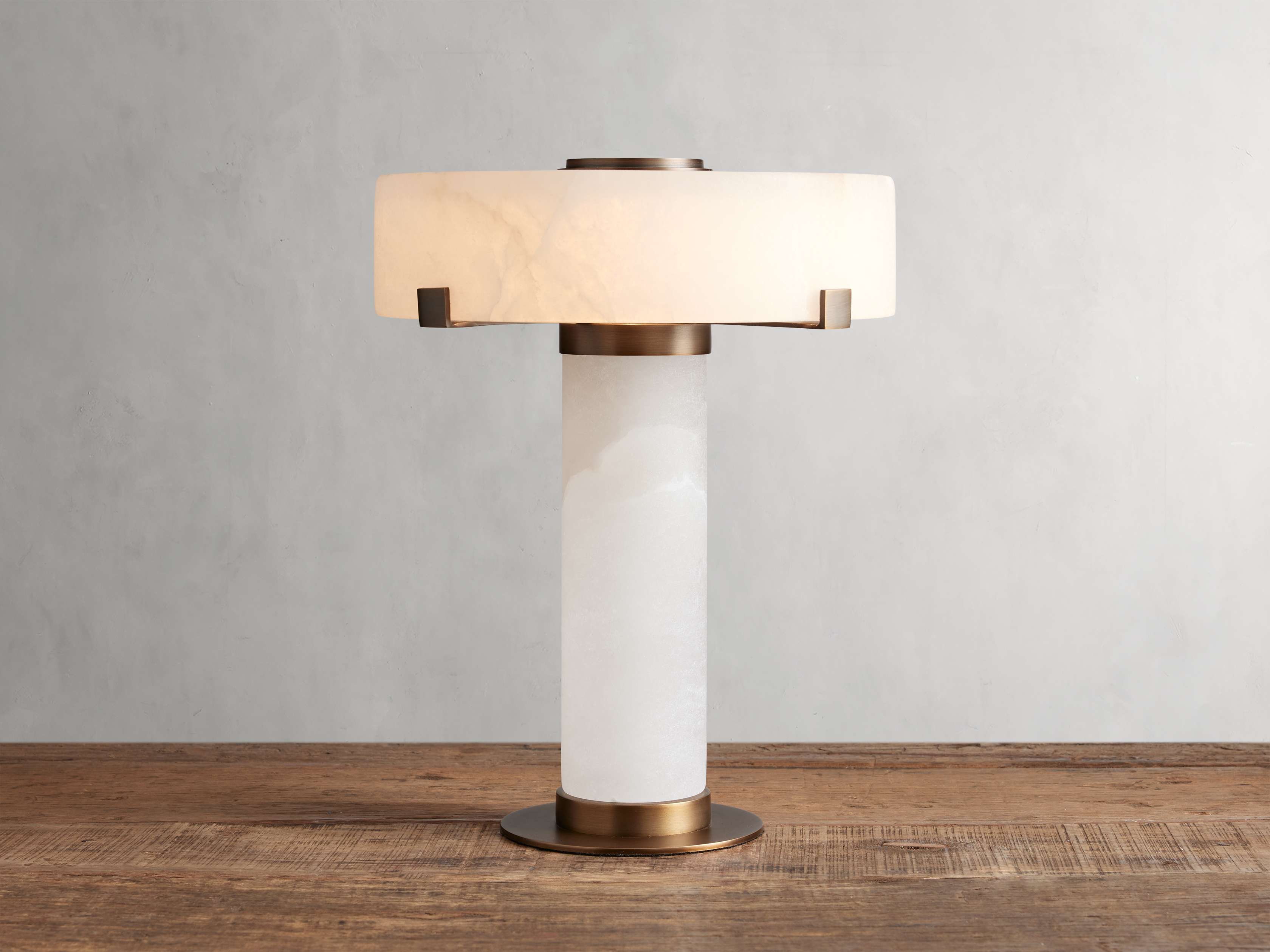 Chayla Alabaster Stone Table Lamp 13'' 19'' - Zonesus
