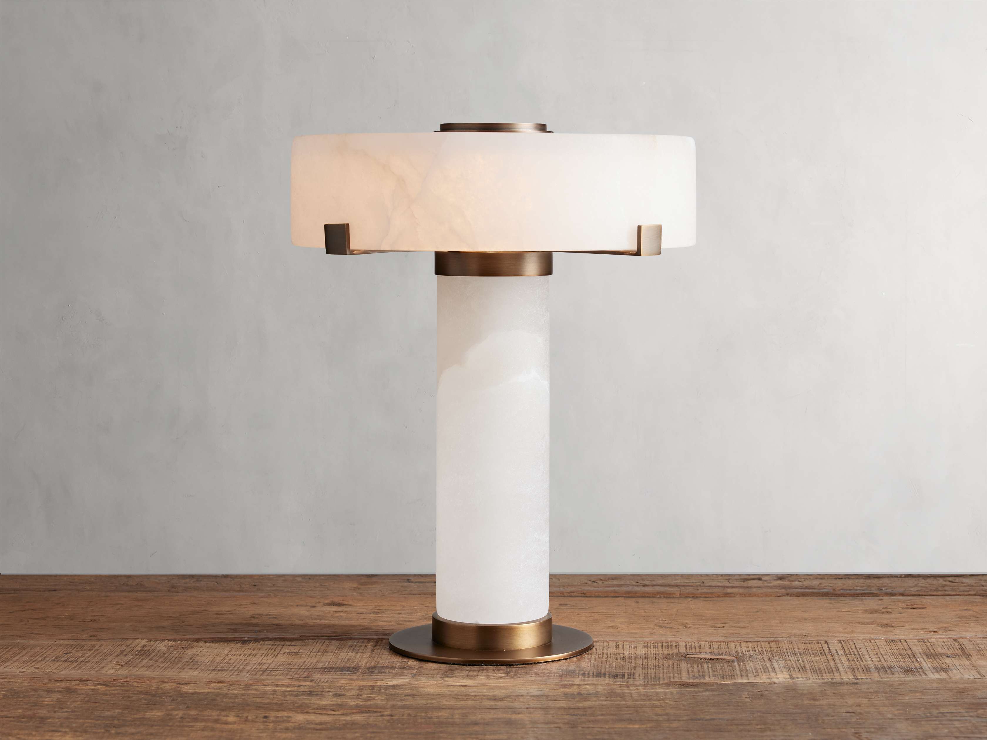 Chayla Alabaster Stone Table Lamp 13'' 19'' - Zonesus