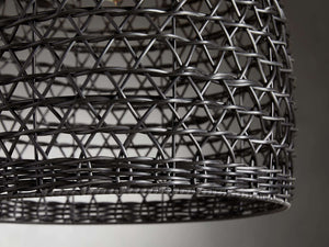 Braemar Wicker Outdoor Black Pendant - Zonesus