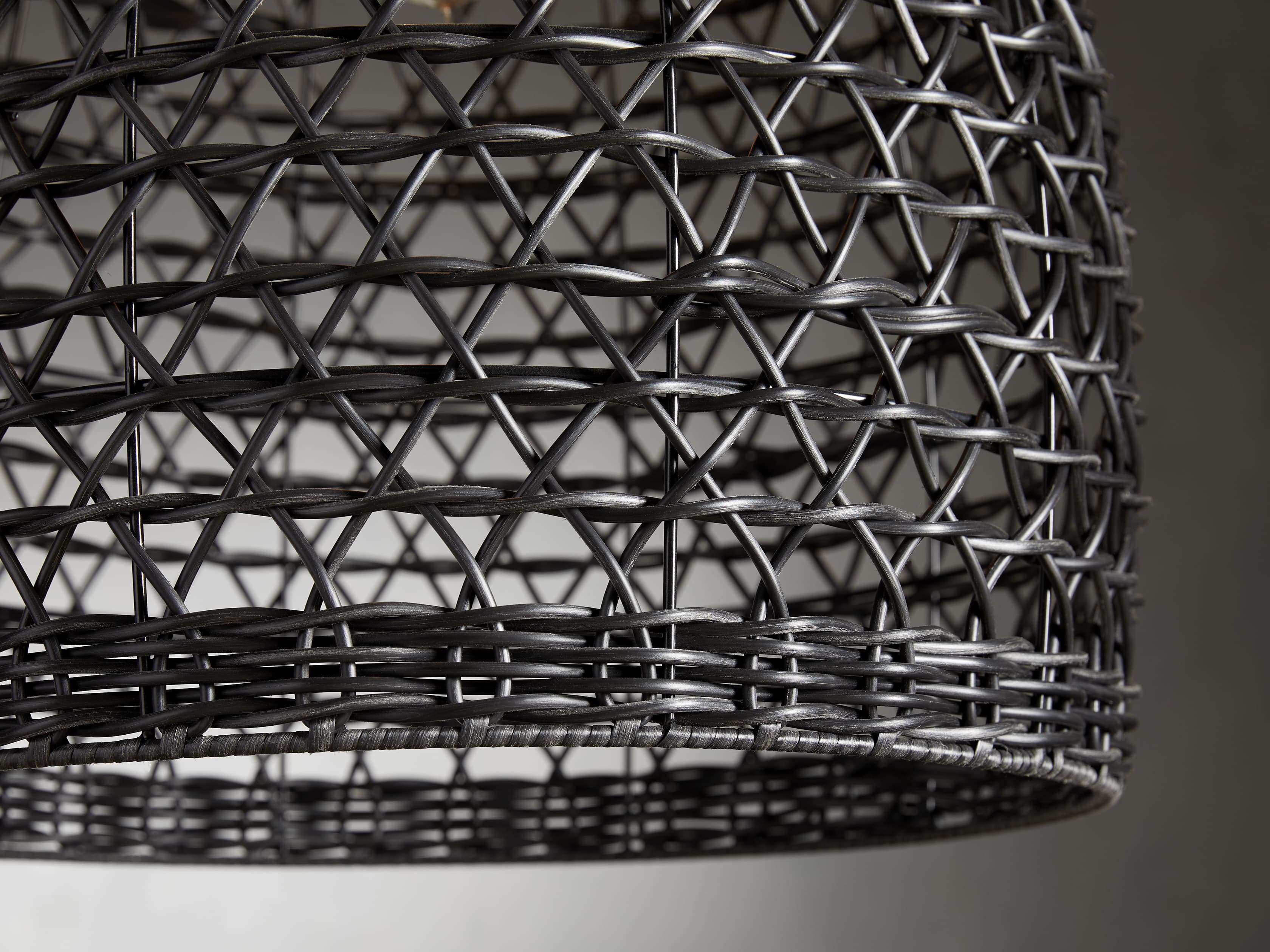 Braemar Wicker Outdoor Black Pendant - Zonesus