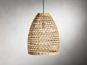 Braemar Wicker Outdoor Natural Pendant - Zonesus