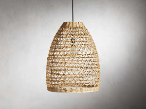 Braemar Wicker Outdoor Natural Pendant - Zonesus