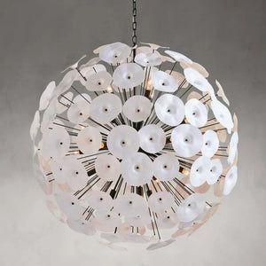 Lily Round Chandelier in Black - Zonesus