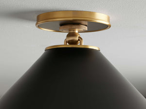 Arno Large Flushmount in Black - Zonesus