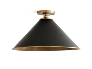 Arno Large Flushmount in Black - Zonesus