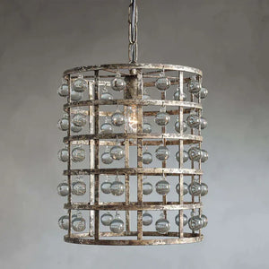 La Cage 12" Pendant in Silver Clay - Zonesus