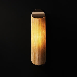 Alisa Luxury Plated Aluminum Chain Tassel Long Wall Lamp - Zonesus